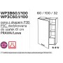 Kam Mono P2 WP3B60.1/100 Szafka z okapem podszafkowym 60cm