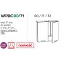 Kam Mono P2 WP8C80/71 Szafka z okapem podszafkowym 80cm
