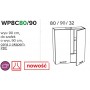 Kam Mono P2 WP8C80/90 Szafka z okapem podszafkowym 80cm