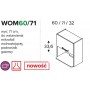Kam Mono P2 WOM60/71 Szafka pod kuchenkę mikrofalową 60cm