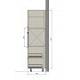 Kam Mono K2 SDP60SS2 Szafka z dwiema szufladami do zabudowy piekarnika 60cm