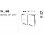 Kam Mono K2 W60/61 Szafka wisząca dwudrzwiowa 60cm
