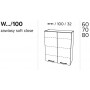 Kam Mono K2 W80/100 Szafka wisząca dwudrzwiowa 80cm