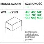 Kam Mono K2 WO100/29N Szafka wisząca niska 100cm / Głębokość 58cm