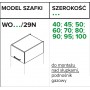 Kam Mono K2 WO70/29N Szafka wisząca niska 70cm / Głębokość 58cm