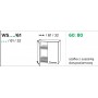 Kam Mono K2 WS80/61 Szafka wisząca z ociekarką 80cm