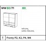 Kam Mono K2 WW80/71 Witryna wisząca dwudrzwiowa 80cm