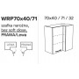 Kam Mono K2 WRP70x40/71 Szafka wisząca narożna 70cm x 40cm