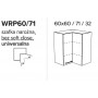 Kam Mono K2 WRP60/71 Szafka wisząca narożna 60cm x 60cm