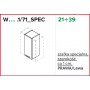 Kam Mono K2 W21-39.1/71_SPEC Szafka wisząca pod wymiar od 21cm do 39cm