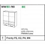 Kam Mono K2 WW80/90 Witryna wisząca dwudrzwiowa 80cm