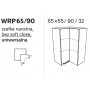 Kam Mono K2 WRP65/90 Szafka wisząca narożna 65cm x 65cm