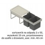 Sortownik na odpady 2 x 15L