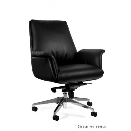 Fotel Apus Low Czarna Eco Skóra