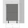 Kam Mono P4 D80 Szafka kuchenna dwudrzwiowa 80cm
