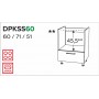 Kam Mono P4 DPKSS60 Szafka do zabudowy piekarnika kompaktowego 60cm