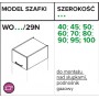 Kam Mono P4 WO100/29N Szafka wisząca głęboka z frontem uchylnym 100cm