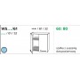 Kam Mono P4 WS80/61 Szafka z ociekarką do naczyń 80cm