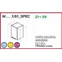 Kam Mono P4 W21-39.1/61_SPEC Szafka wisząca pod wymiar od 21cm do 39cm