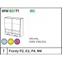 Kam Mono P4 WW80/71 Witryna dwudrzwiowa 80cm