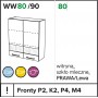 Kam Mono P4 WW 80/90 Witryna wisząca dwudrzwiowa 80 cm