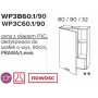 Kam Mono P4 WP3B60.1/90 Szafka okapowa z pochłaniaczem w komplecie 60cm