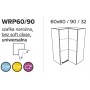 Kam Mono P4 WRP 60/90 Szafka narożna wisząca dwudrzwiowa 60cm x 60cm