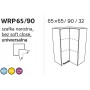 Kam Mono P4 WRP 65/90 Szafka narożna wisząca dwudrzwiowa 65cm x 65cm