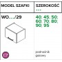 Kam Mono P4 WO85/29 Szafka wisząca z frontem uchylnym 85cm