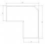 Campari WNPP 65/65/72 Szafka kuchenna wisząca narożna dwudrzwiowa 65cm x 65cm