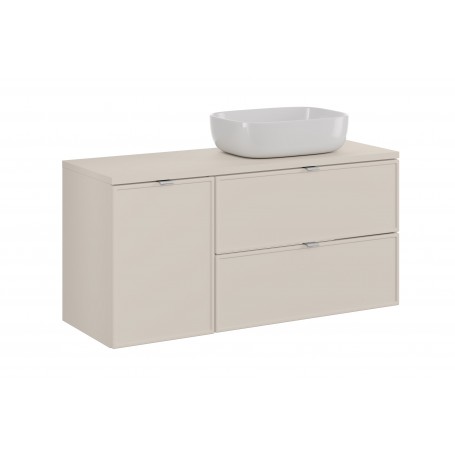 Bella Cashmere - Zestaw 120cm z blatem i umywalką nablatową Smile 50