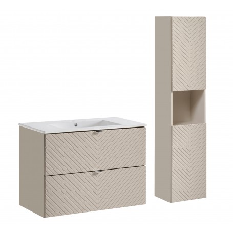 Viva Cashmere Zestaw SET-VIC 80CM S DANCE HC - Szafka łazienkowa z umywalką Dance 80cm + Słupek