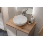 Viva Cashmere Zestaw Łazienkowy 60cm z blatem, umywalką nablatową Domi i szafką wysoką