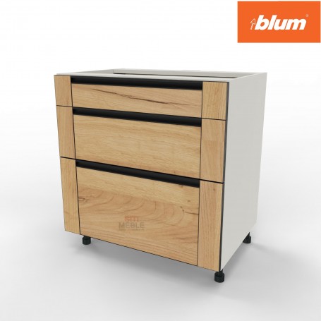 KamMono OS2 - BDST75/3 - Szafka z trzema szufladami Blum 75cm