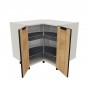 KamMono OS2 - DRP90 - Szafka narożna 90cm x 90cm Z KOSZEM 3/4 KOŁA