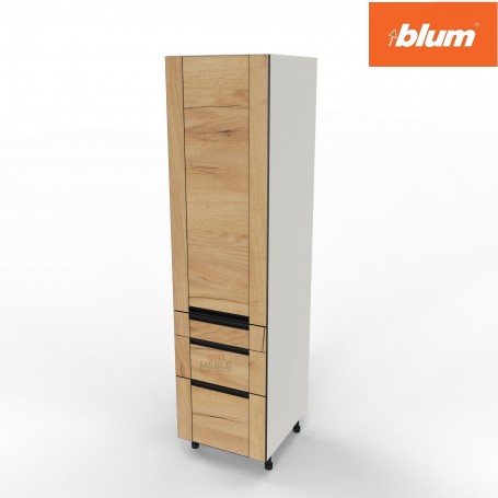 KamMono OS2 - SD60ST3 - Szafka wysoka - Słupek z trzema szufladami Blum 60cm