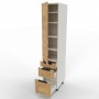 KamMono OS2 - SD40ST3/71 - Szafka wysoka - Słupek z trzema szufladami Blum 40cm
