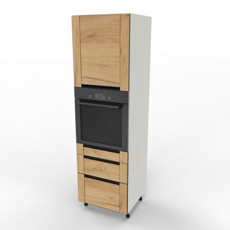 KamMono OS2 - SDP60SS3/71 - Słupek z trzema szufladami do zabudowy piekarnika 60cm