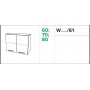 KamMono OS2 - W80/61 - Szafka górna dwudrzwiowa 80cm
