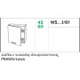 KamMono OS2 - WS45.1/61 - Szafka jednodrzwiowa z ociekarką do naczyń 45cm