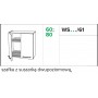 KamMono OS2 - WS60/61 - Szafka dwudrzwiowa z ociekarką do naczyń 60cm