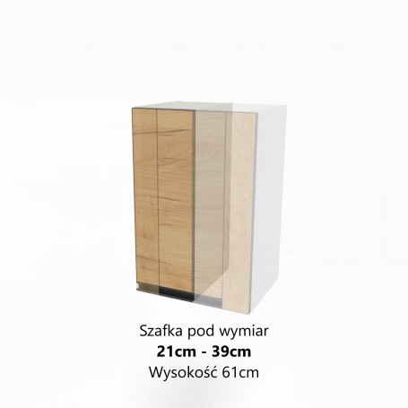 KamMono OS2 - W21-39.1/61_SPEC - Szafka wisząca pod wymiar od 21cm do 39cm