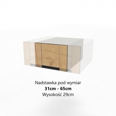 KamMono OS2 - WO31-65/29N_SPEC - Nadstawka wisząca niska pod wymiar od 31cm do 65cm - Wysokość 29cm