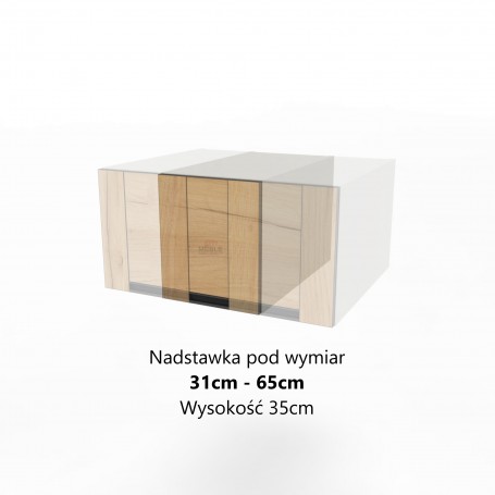 KamMono OS2 - WO31-65/35N_SPEC - Nadstawka wisząca niska pod wymiar od 31cm do 65cm - Wwysokość 35cm