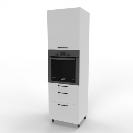 Kam Mono P4 SDP60SS3_71 Słupek z trzema szufladami do zabudowy piekarnika 60cm