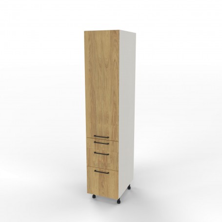 Kam Mono P2 SD40SS3 Słupek jednodrzwiowy z trzema szufladami 40cm