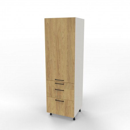 Kam Mono P2 SD60SS3 Słupek jednodrzwiowy z trzema szufladami 60cm