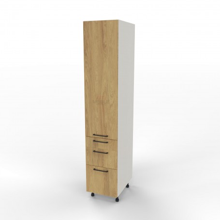 Kam Mono P2 SD40SS3_71 Słupek jednodrzwiowy z trzema szufladami 40cm