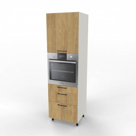 Kam Mono P2 SDP60SS3_71 Szafka z trzema szufladami do zabudowy piekarnika 60cm