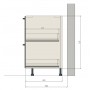 Kam Mono F - DSS60/2PŁ Szafka z szufladami do zabudowy płyty grzewczej 60cm